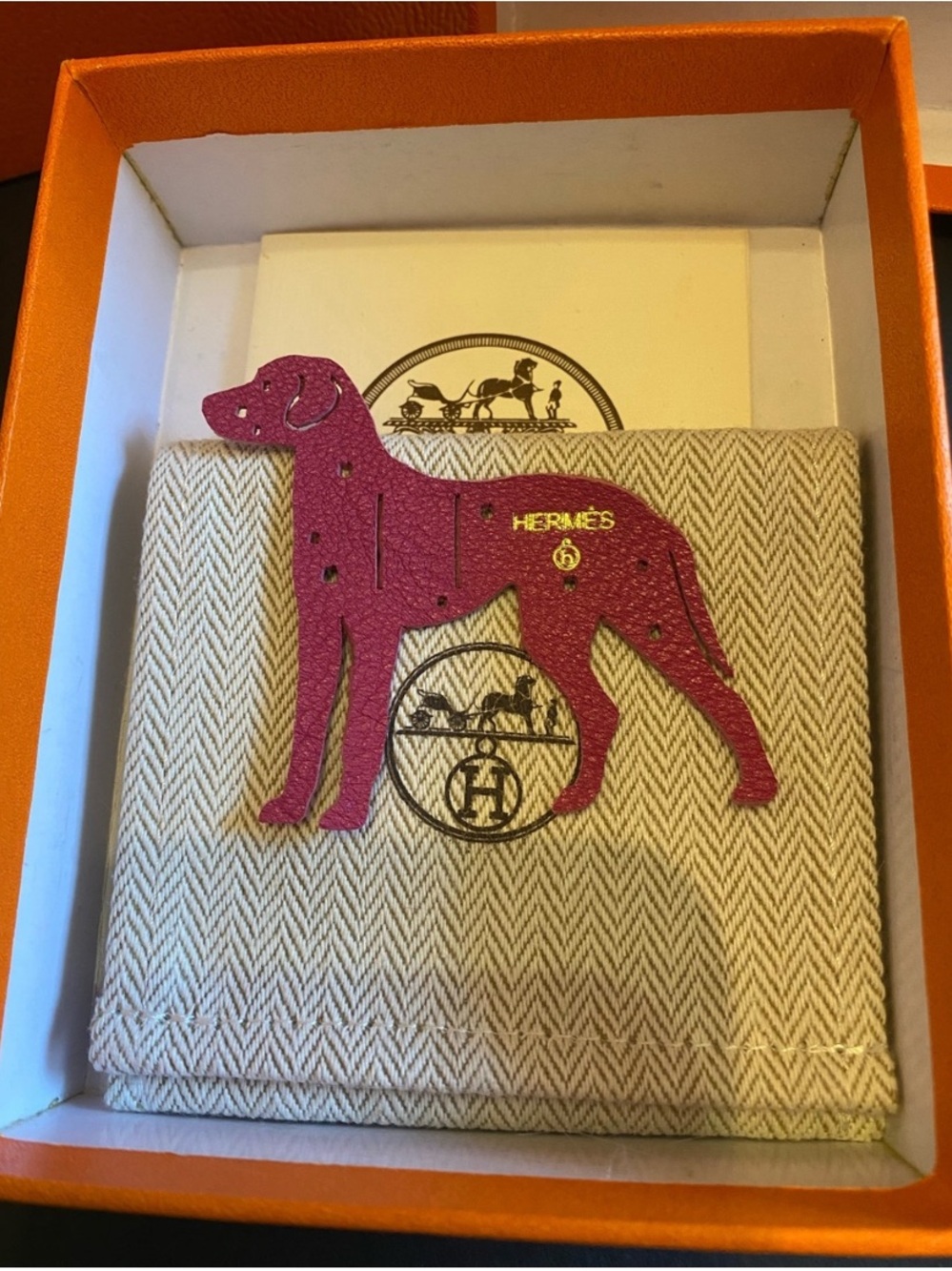 Hermès Paris Authentic Petit H Leather Charm Set. 5 Pieces. - Picture 3 of 16
